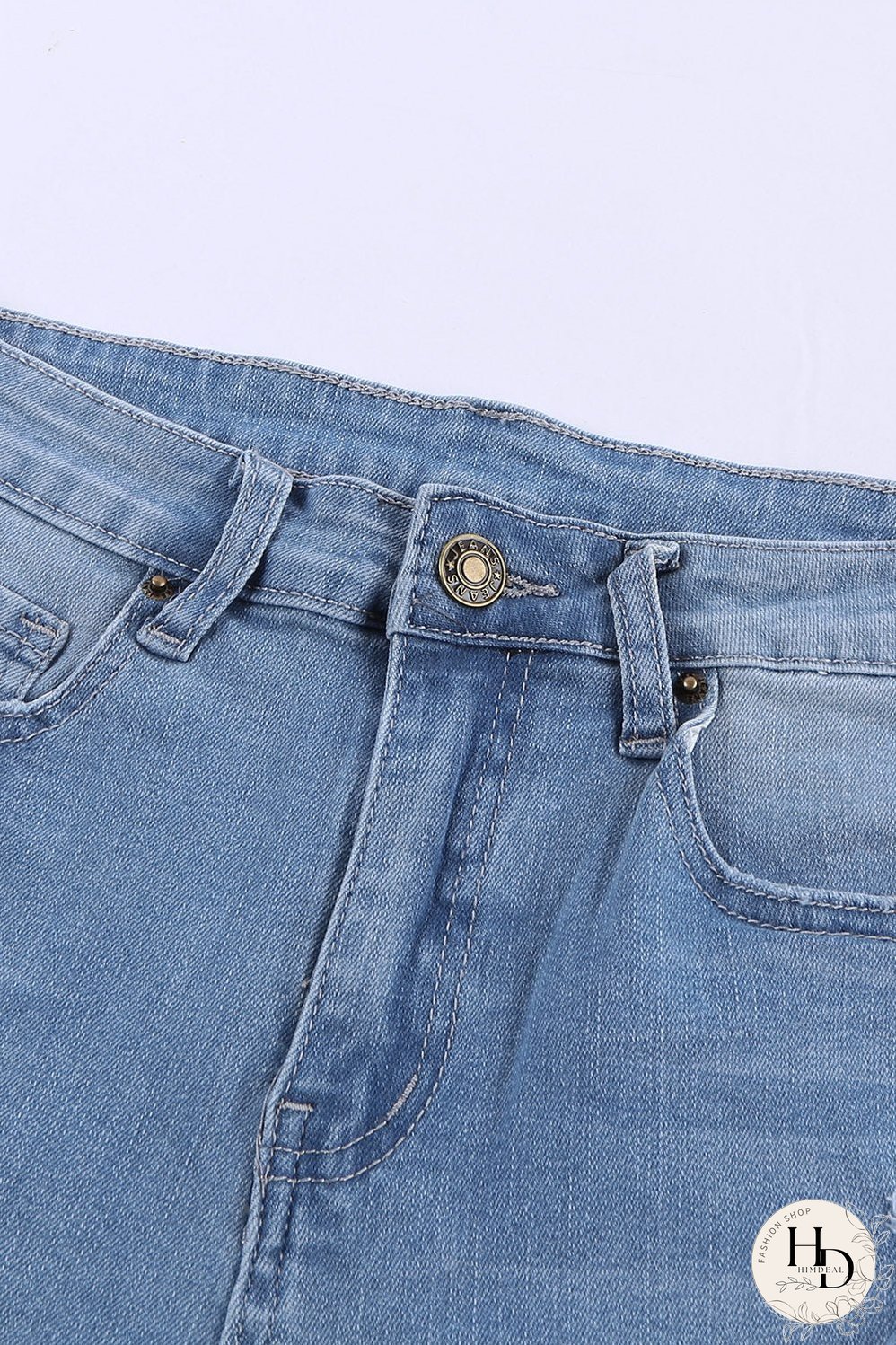 Women's High-Waisted Distressed Denim Shorts