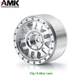 AMK 4Pcs 28.5 * 16mm Aluminum Alloy 7.5mm Hex Hub 1.0 Beadlock Wheels Rims Wheel Weights for 1/18 1/24 RC Crawler Axial SCX24 AX24 TRX4M Wrangler JLU Deadbolt C10 B17 Upgrades