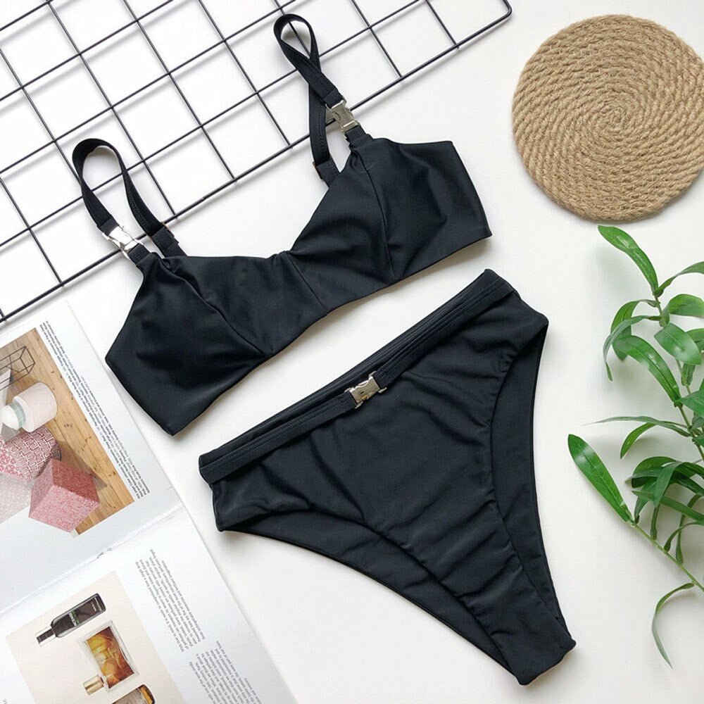 Neon Green Bikini Set High Cut Swimsuit Sexy Women Swimwear Two-pieces Bikini set Bather High Waist Bathing Suit Swim