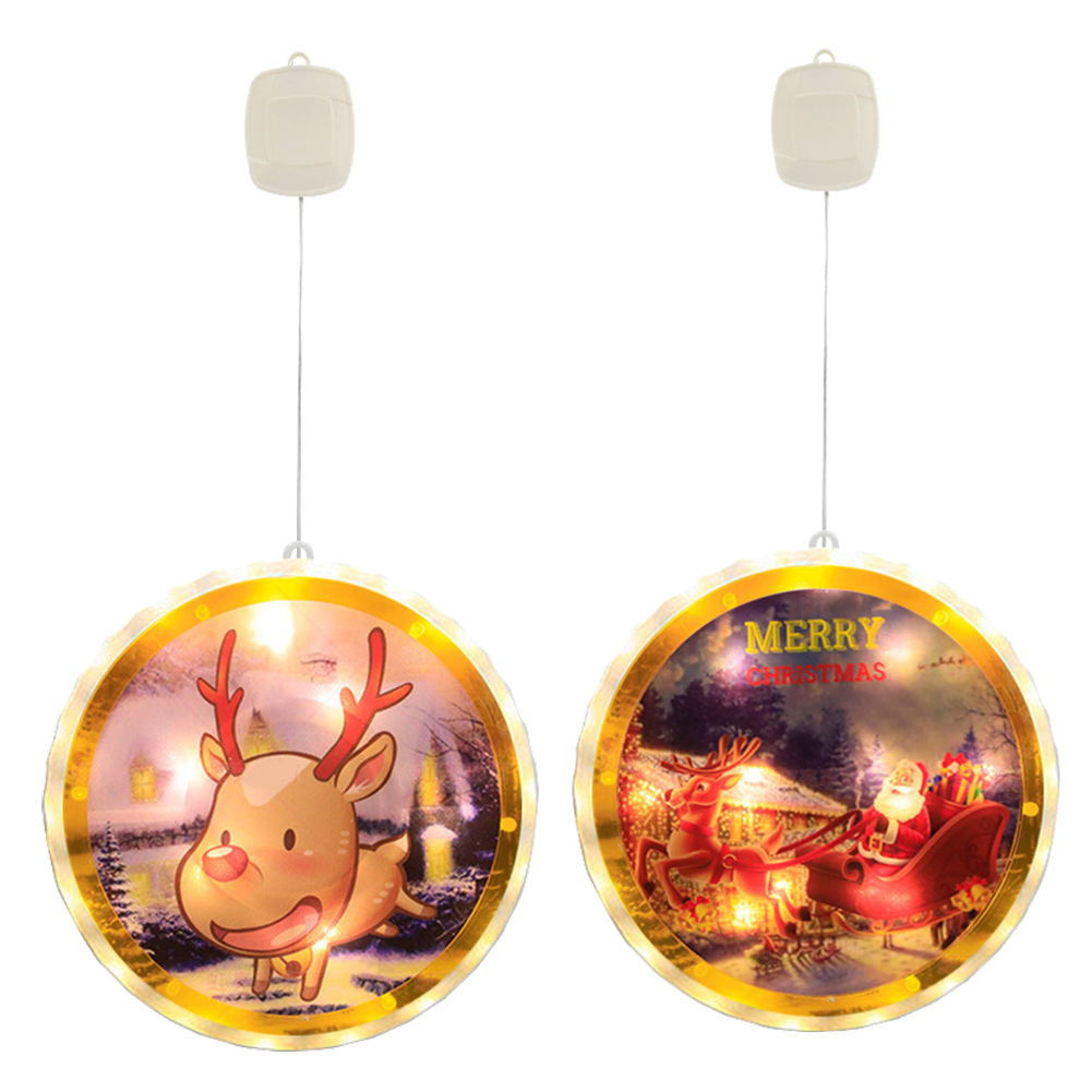 

5.91inch LED Disk Light White Yellow Edge Elk Series Battery for Xmas Decor, 501 Original
