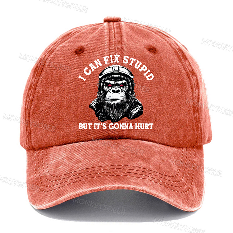 I Can Fix Stupid But It's Gonna Hurt Washed Baseball Caps