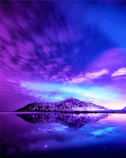 

Beautiful Purple Sky – Paint By Numbers - 40*50CM, 501 Original