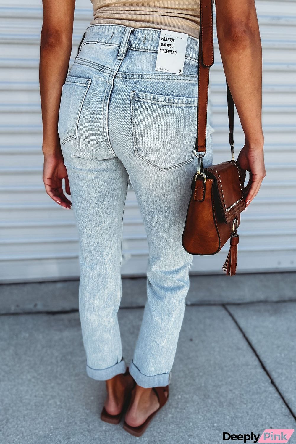 Vintage Wash Distressed Boyfriend Jeans