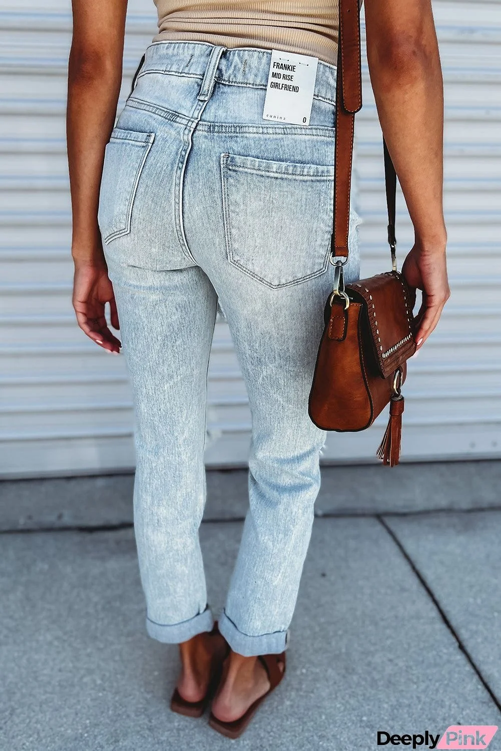 Vintage Wash Distressed Boyfriend Jeans
