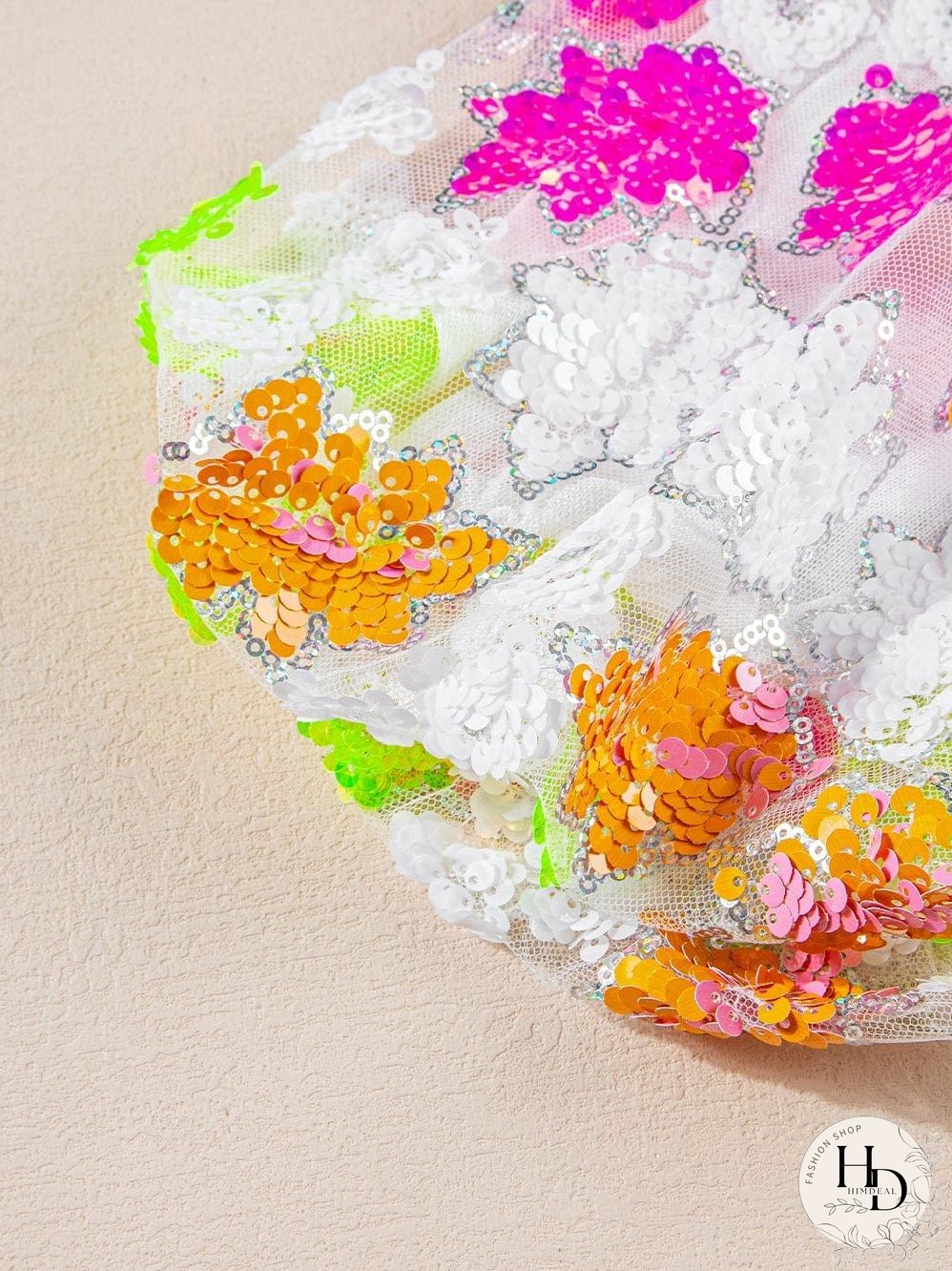 White Embroidered Puff Sleeve Top