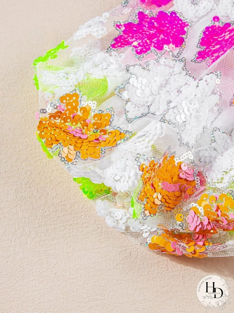 White Embroidered Puff Sleeve Top