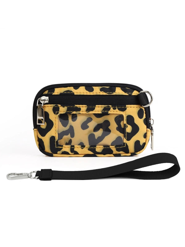 Unisex Solid Color Nylon Zipper Coin Purses