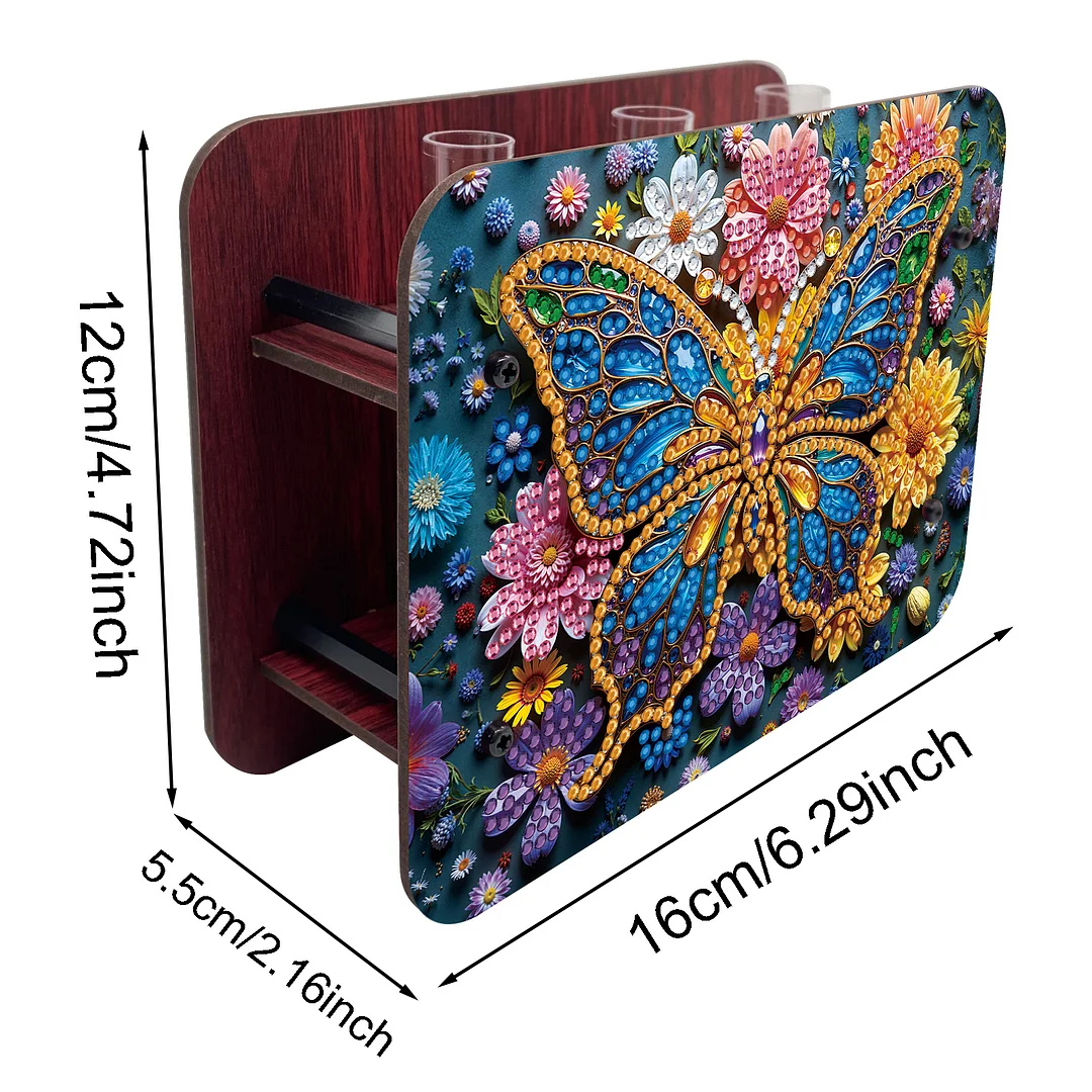 Butterfly DIY Flower Vase Wooden Double Sided Desktop Diamond Art Kit Home Decor
