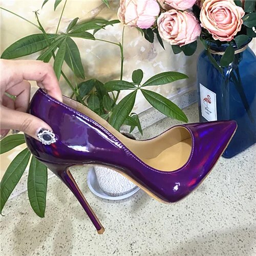 VCshoes Wedding Bridal Pointed Toe Stilettos 8cm 10cm 12cm High Heel Party Dating Catwalk Lady Pumps