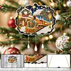 Christmas DIY Acrylic Diamond Painting Pendant Double Sided Paint Suncatcher Hanging Ornament Home Decor Kit 