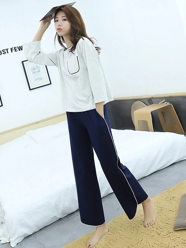 Comfortable Long Sleeve T-Shirt&Pants Pajama Set