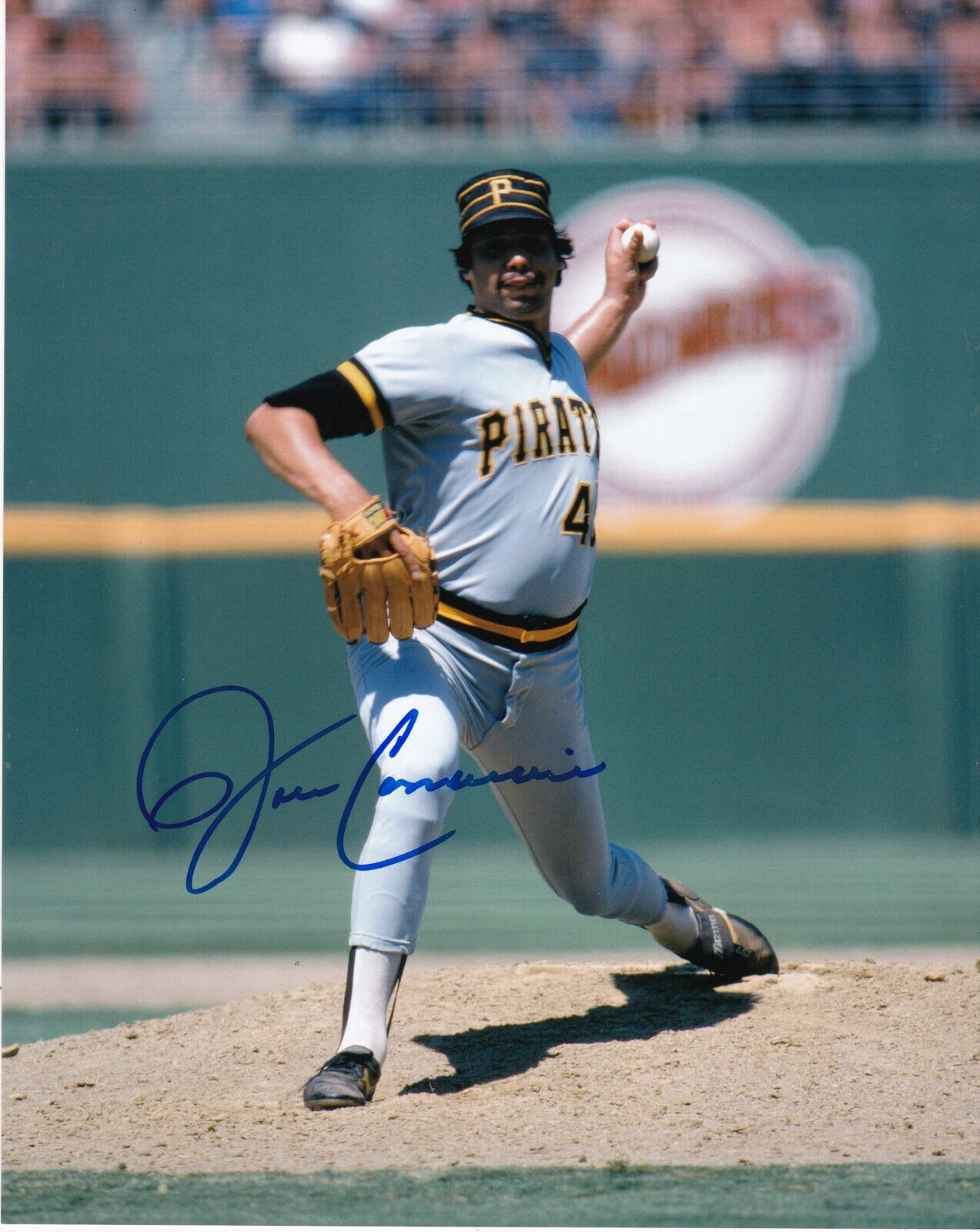 JOHN CANDELARIA PITTSBURGH PIRATES ACTION SIGNED 8x10