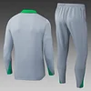 2025 Nigeria Half-Pull Training Suit Grey Football Shirt 1:1 Thai Quality Set