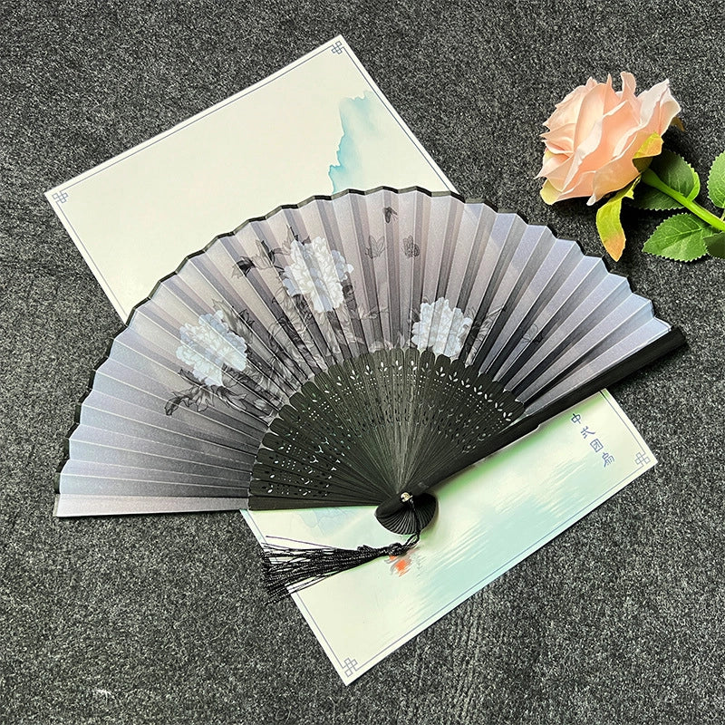 Antique Fan Folding Fan Men’s And Women’s Classical Dancing Fan Ancient Costume Performance Photography Hanfu Props Chinese Style Handmade Folding Fan