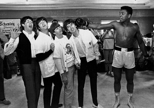 BEATLES POSTER - WITH MUHAMMAD ALI - Photo Poster painting POSTER INSERT PERFECT FOR FRAMING