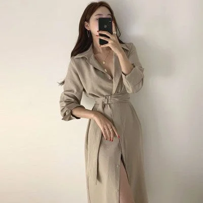 2021 Plus Size Summer Shirt Dress Evening Female Vintage Dress Party Oversize Long Sleeve Beach Women Dresses Robe Vestido Prom