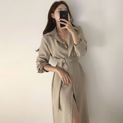 2021 Plus Size Summer Shirt Dress Evening Female Vintage Dress Party Oversize Long Sleeve Beach Women Dresses Robe Vestido Prom