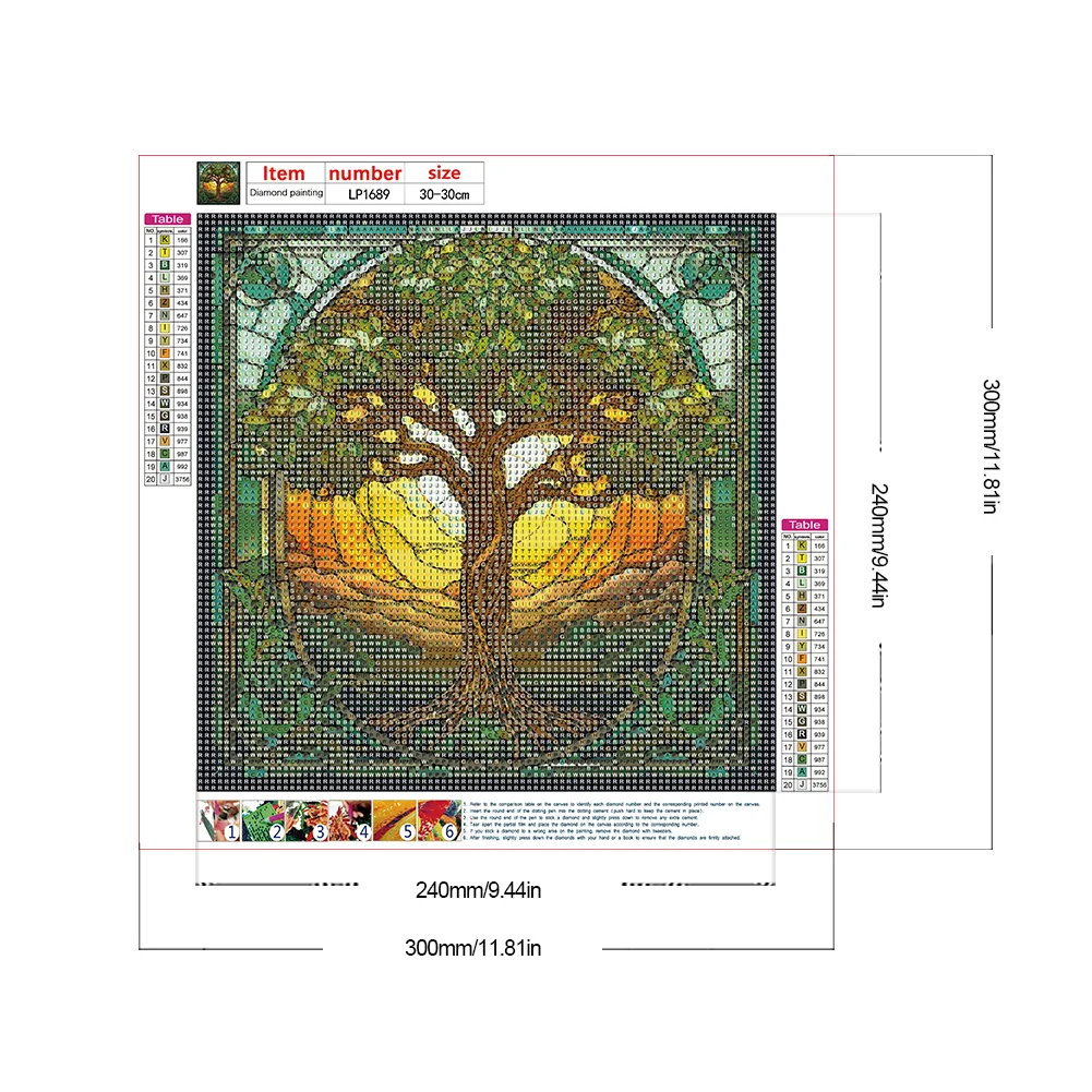 Diamond Painting - Full Round Drill - Tree(Canvas|30*30cm)