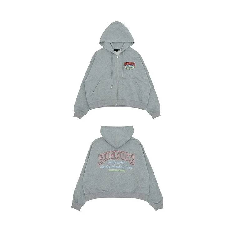 NewJeans BUNNIES CAMP SET-UP ZIP-UP HOODIE