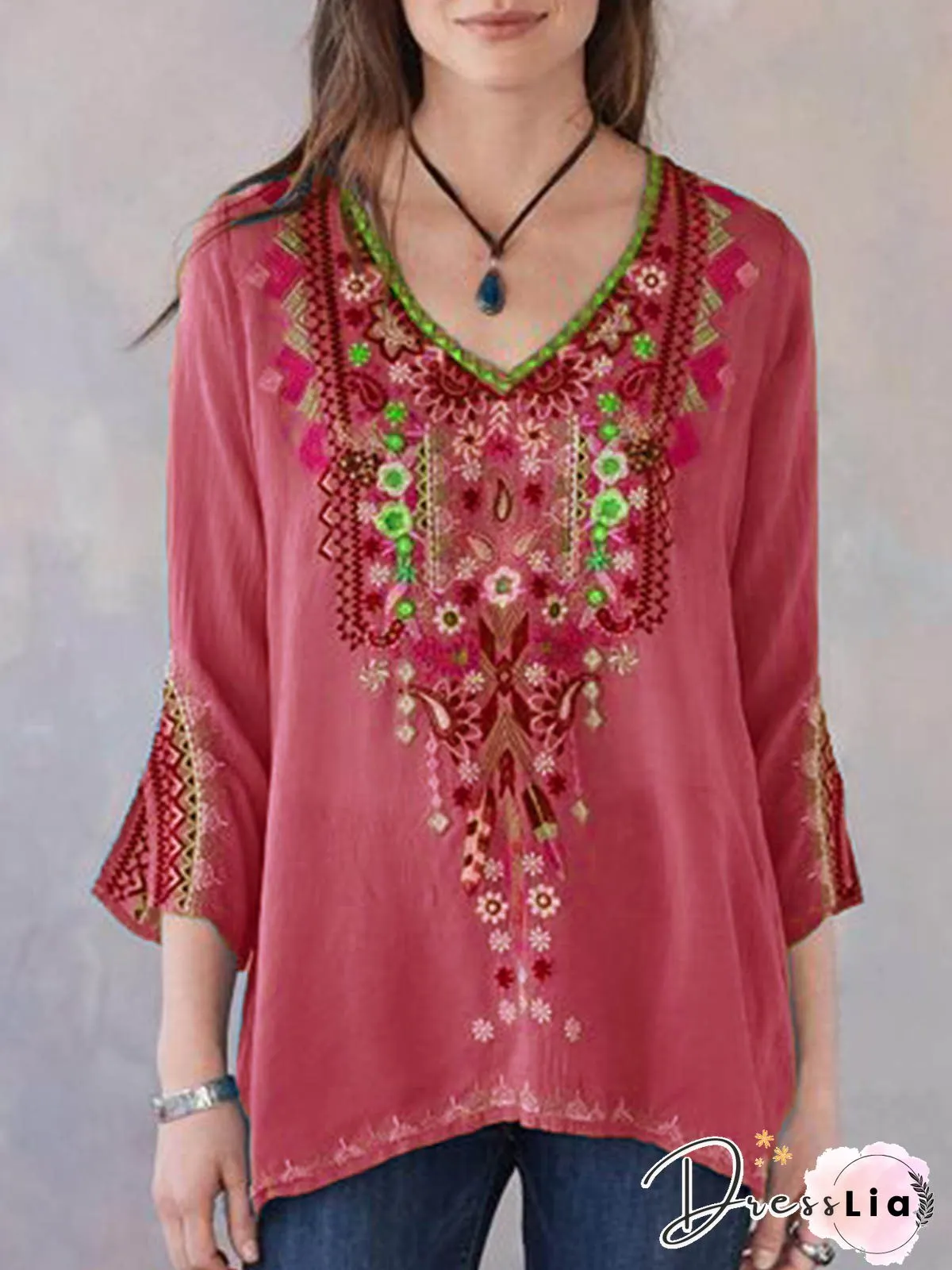V Neck Short Sleeve Tops