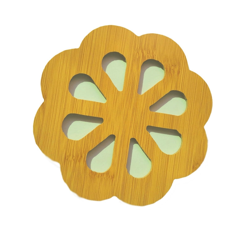 Home Wooden Cartoon Heat Insulation Mat Dining Table Mat Non-slip Pot Mat Creative Cute Cushion Tea Mat Bowl Mat Coaster