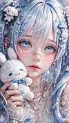 Luxury AB Velvet Diamond Painting Kit - Anime Girl