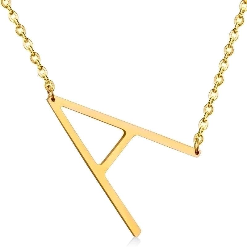 Stainless Steel Fashion Plating Letter Necklace