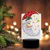 DIY Diamond Painting 7 Color Night Light Lamp Home Decoration Ornament Gift Kit(Xmas Moon)