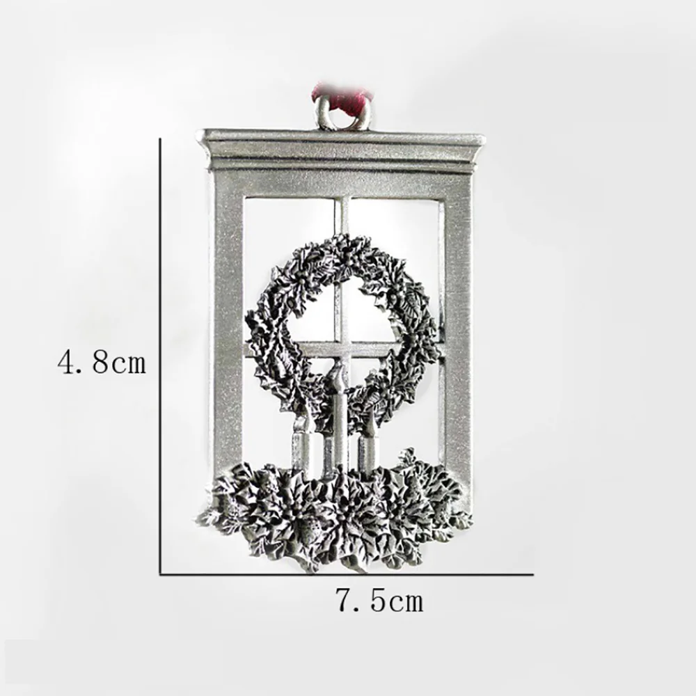 New pure tin metal three-dimensional Christmas furniture decoration pendant