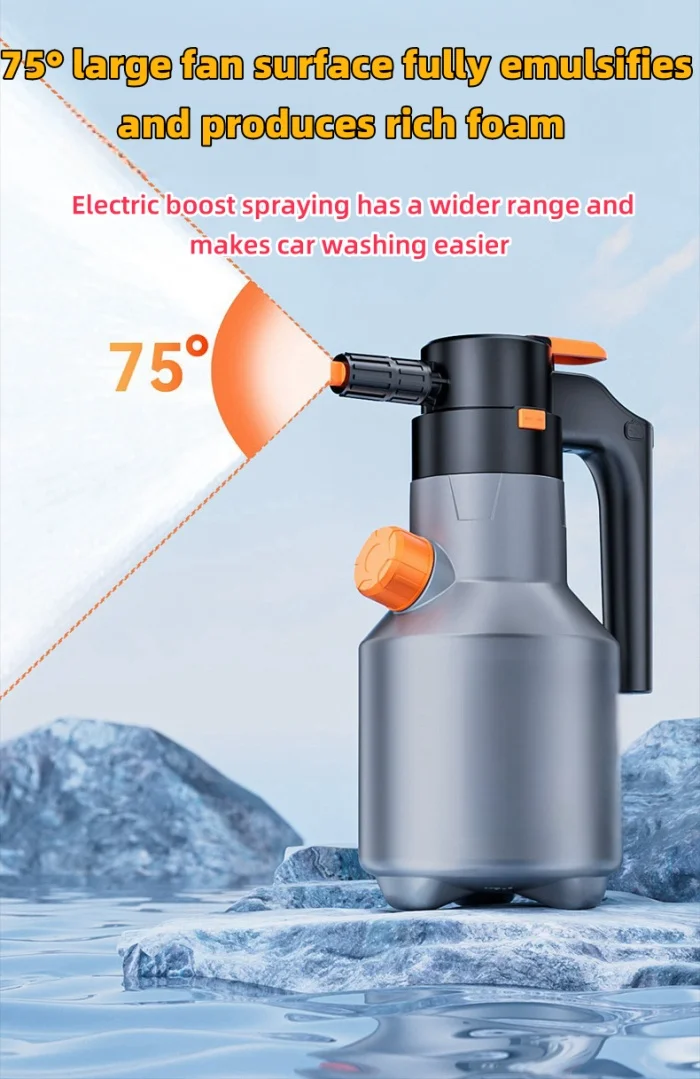 Electric car wash foam spray bottle