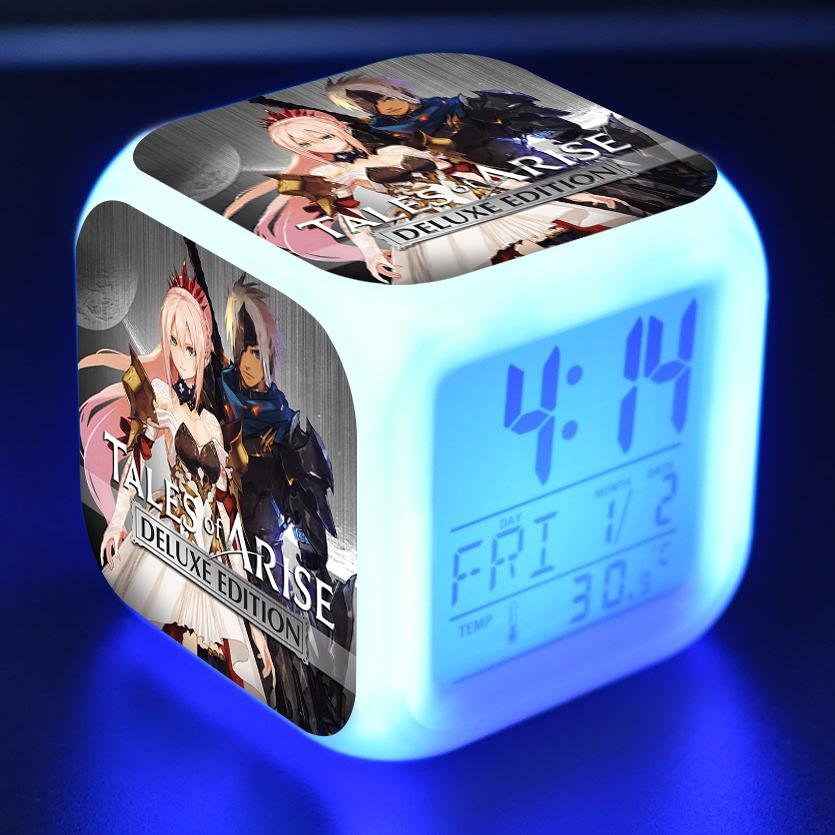 Tales of Arise Alarm Clock 7 Color Changing Night Light Touch Control Digital Clock for Kids