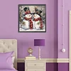 Bonhomme de neige de No&euml;l-Peinture Diamant Ronde Compl&egrave;te-30*30CM