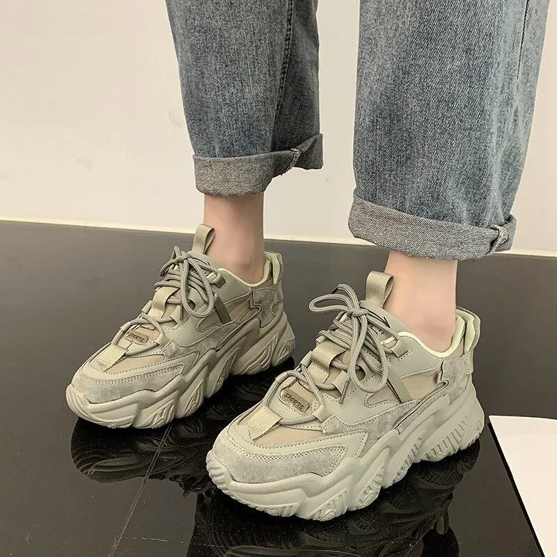 New Design Women Shoes 2021 Fashion Women's Chunky Shoes Trendy Purple Platform Sneakers Fitness Ladies Trainers Casual Shoes