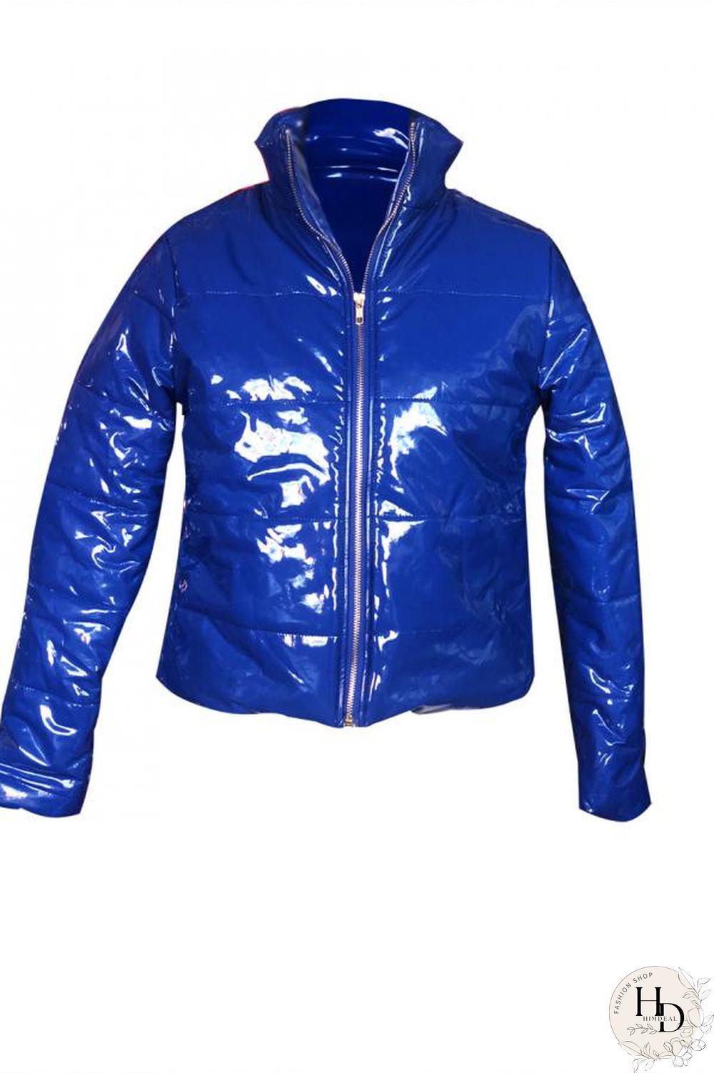 Red Turndown Collar Solid PU Long Sleeve