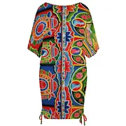 bodycon dress pakistan SFneewho® Cultural Truck Art Colorful Pakistani Floral Ruched Side Women Batwing Sleeve 2007 Black Friday Wedding Dress Primary colour:White