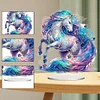 (US Local)DIY Unicorn Special Shaped Diamond Painting Tabletop Ornaments Kit Home Table Decor
