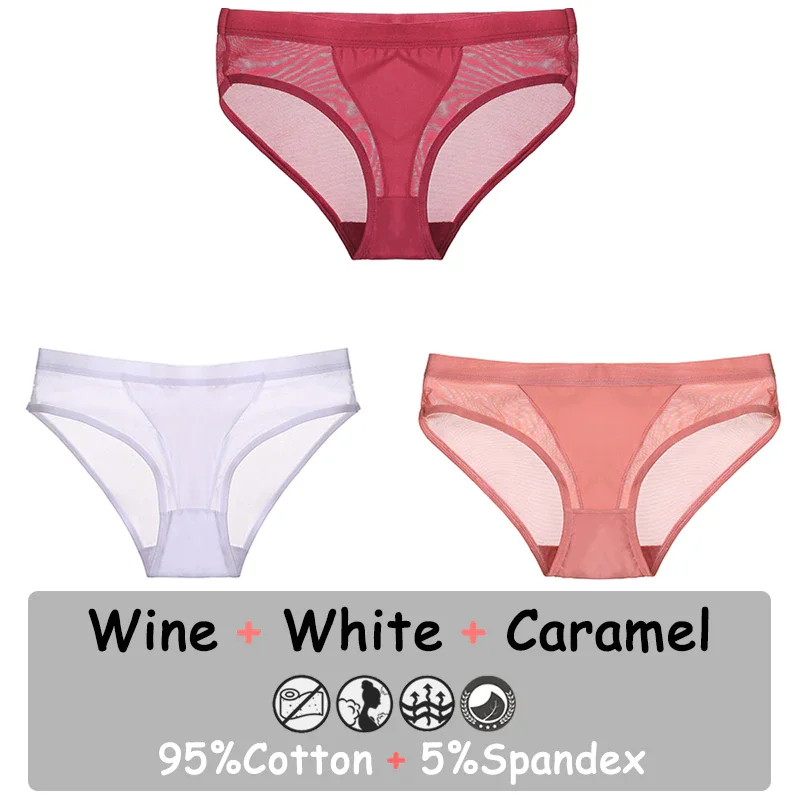 Billionm Seamless Panties Sexy Lingerie Mesh Female Underwear See-Through Underpants Low-Waist Briefs Girls Intimate Pantys