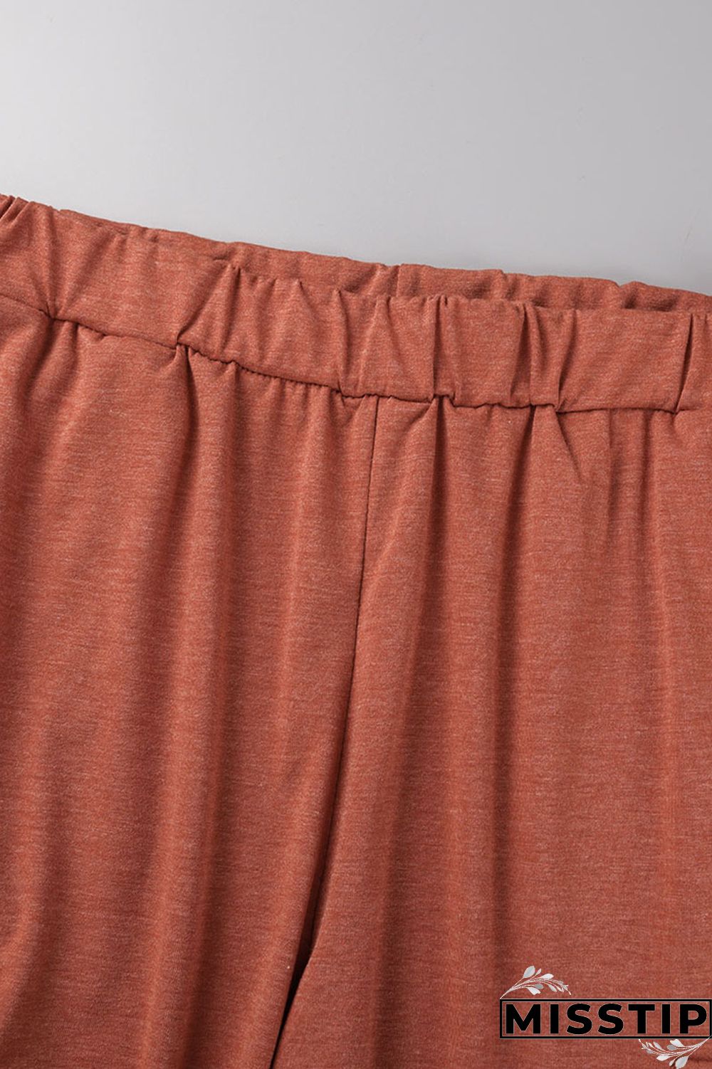 Orange Red Casual Solid Patchwork O Neck Short Sleeve Two Pieces