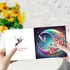 (US Local)6Pcs Hummingbird DIY Diamond Painting Greeting Card for Holiday Party Favors