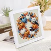 5D DIY Partial Special Shaped Drill Diamond Painting Halloween Wreath Art With Frame Kit 8x18cm