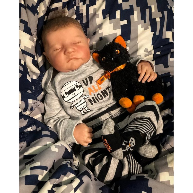 [🎃Halloween Sale] 20'' Realistic Soft Reborn Sleeping Doll Named Leon Rebornartdoll® Rebornartdoll®