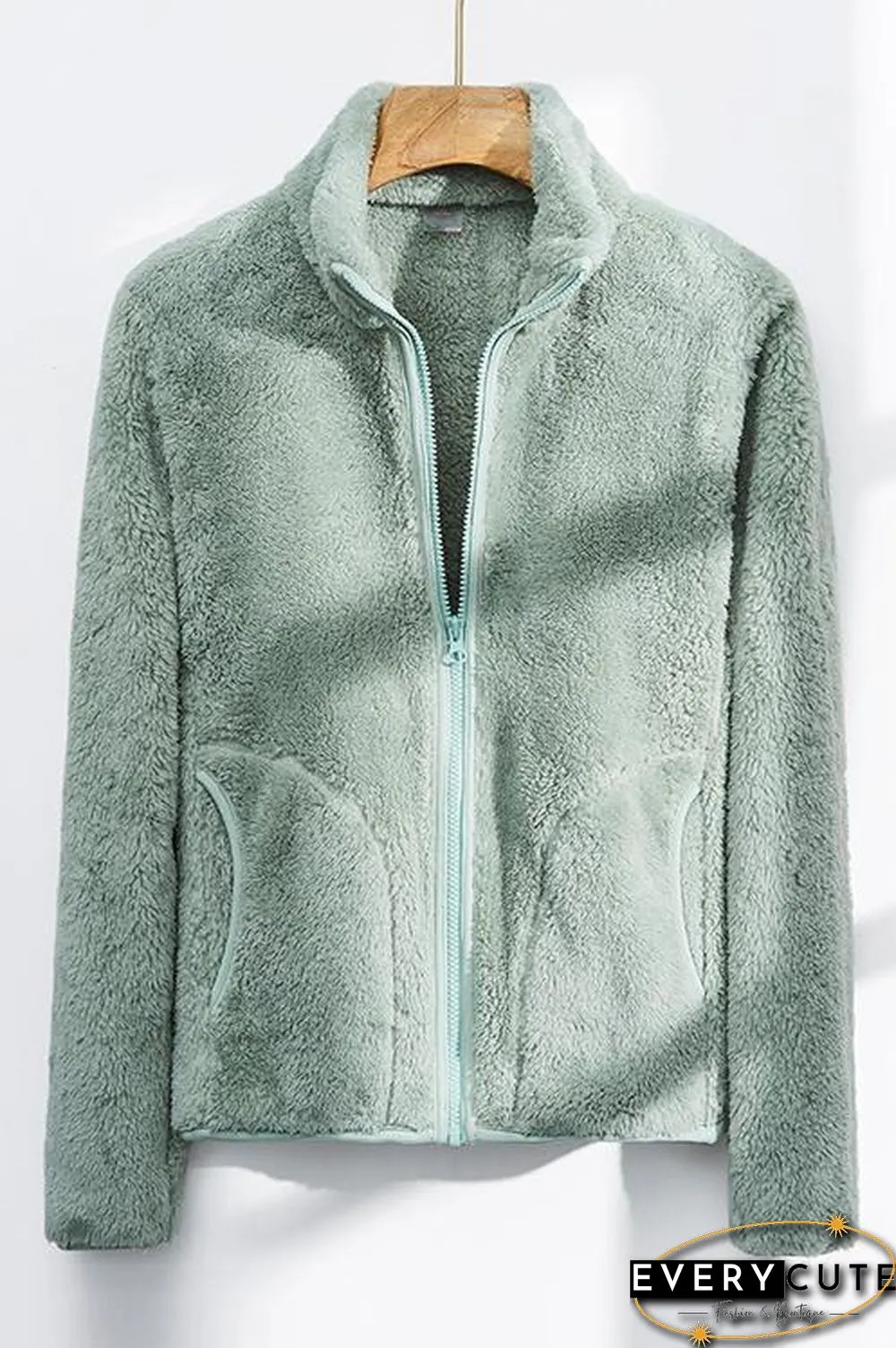 Classical Fluffy  Fleece Zipper Jackets