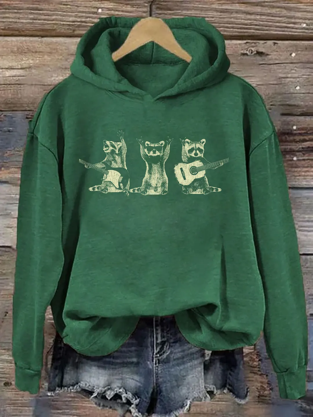 Funny Raccoon Band Hoodie