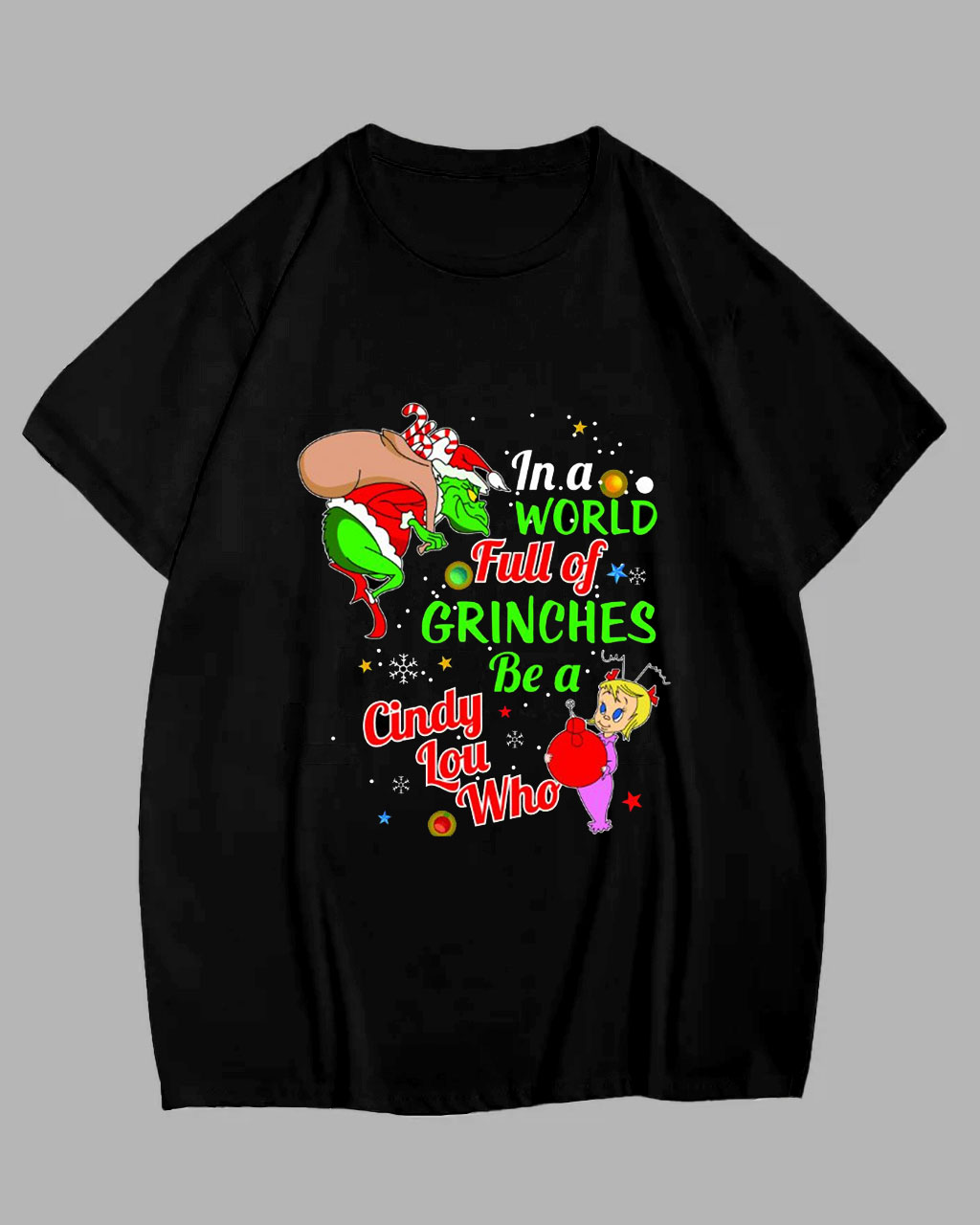Big Men's Holiday Grinch Christmas Graphic Short Sleeve T-shirt