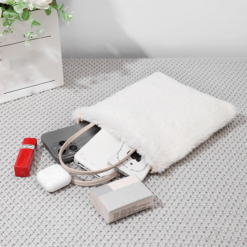 Korean Style Fashionable Plush Bag Women’s Wallet Simple And Portable Commute Fashion Women’s Cross-Body Bag