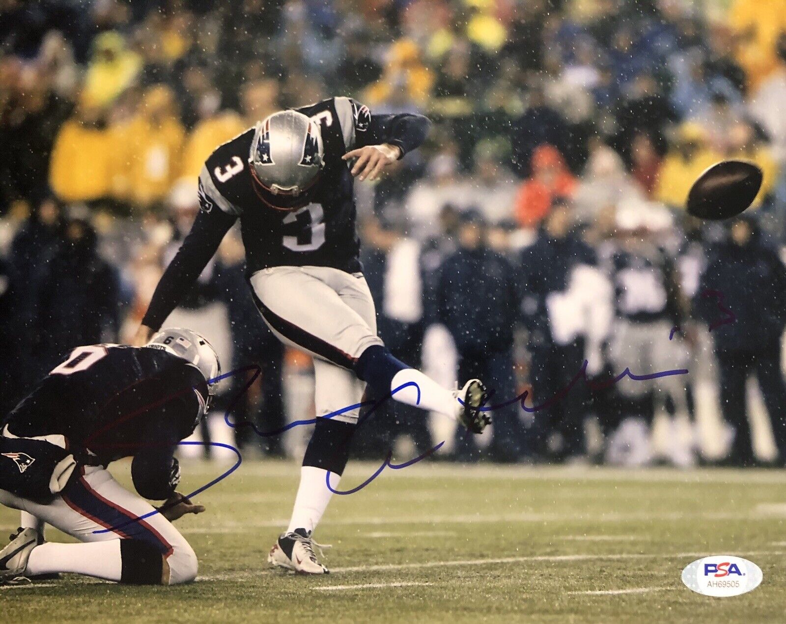 Stephen Gostkowski Signed Autographed New England Patriots 8x10 Photo Poster painting Psa/Dna