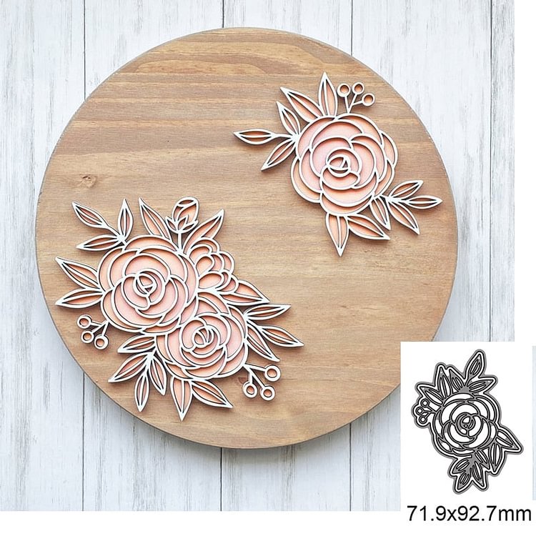 Beautiful Rose Flower Leaves Metal Cutting Dies For DIY Scrapbook Cutting Die Paper Cards Embossed Decorative Craft Die Cut New