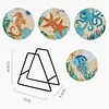 4PCS Diamond Painted Seahorse Placemats Insulated Dish Mats Comes with Mats