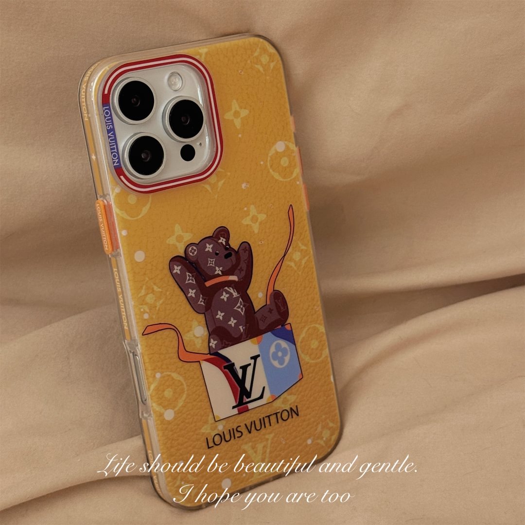 Louis Vuitton Louis Vuitton Denim Vivian Cute Yellow Bear Phone Case ProCaseMall