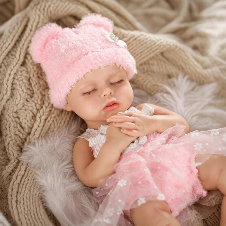 Babeside Lucy 16" Realistic Silicone Sleeping Baby Little Infant Girl Healing the Heart